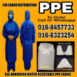 PPE (Gown/Boot Cover/Hood Head Cover)