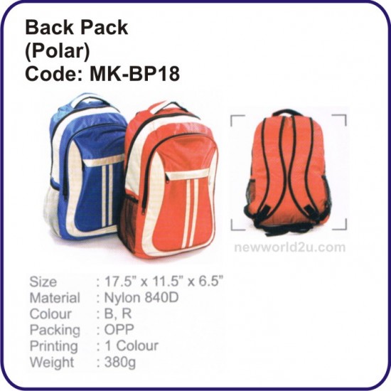 Backpack Bag (Polar) MK-BP18