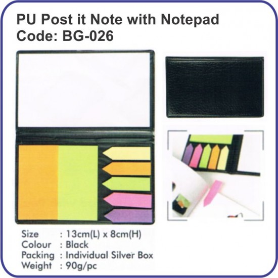 PU Post it Note with Notepad BG-026