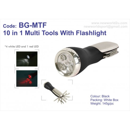 10 in 1 Multi Tools with Flashlight BG-MTF 