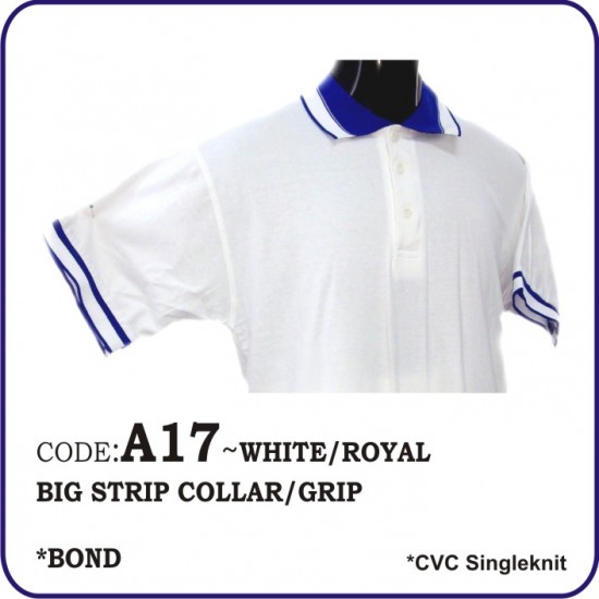 T-Shirt CVC A17 - white/royal