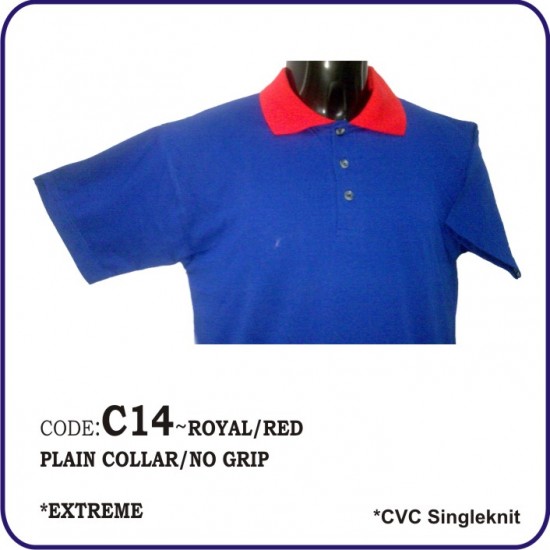 T-Shirt CVC C14 - Royal/Red