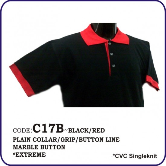 T-Shirt CVC C17B - Black/Red