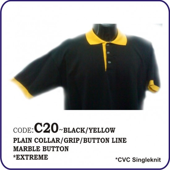 T-Shirt CVC C20 - Black/Yellow