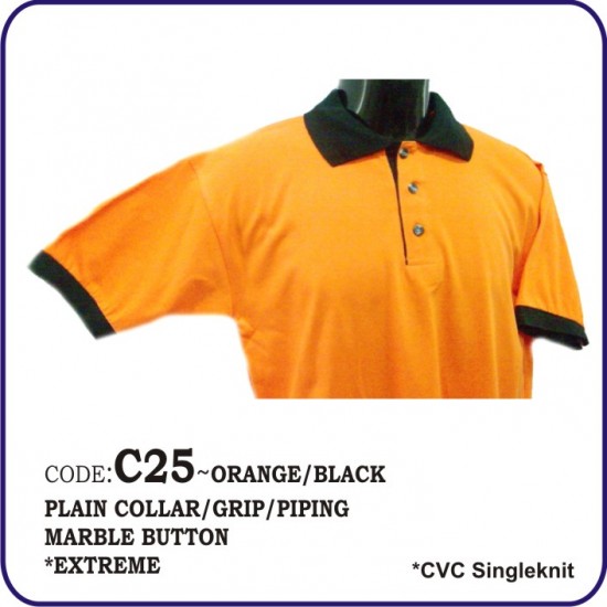 T-Shirt CVC C25 - Orange/Black