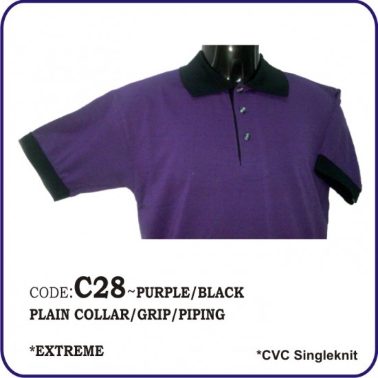 T-Shirt CVC C28 - Purple/Black