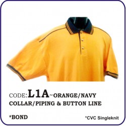 T-Shirt CVC L1A - Orange/Navy