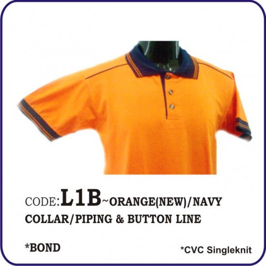 T-Shirt CVC L1B - Orange(NEW)/Navy