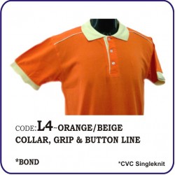 T-Shirt CVC L4 - Orange/Beige