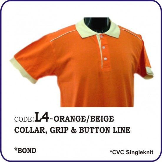 T-Shirt CVC L4 - Orange/Beige