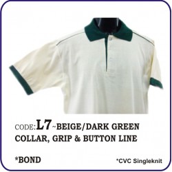 T-Shirt CVC L7 - Beige/Dark Green