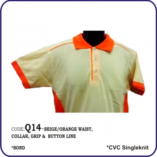 T-Shirt CVC Q14 - Beige/Orange