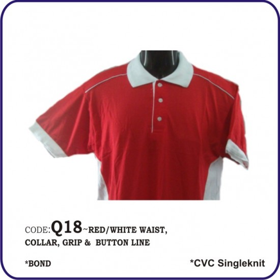 T-Shirt CVC Q18 - Red/White