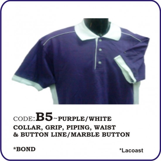 T-Shirt Lacoast B5 - Purple/White