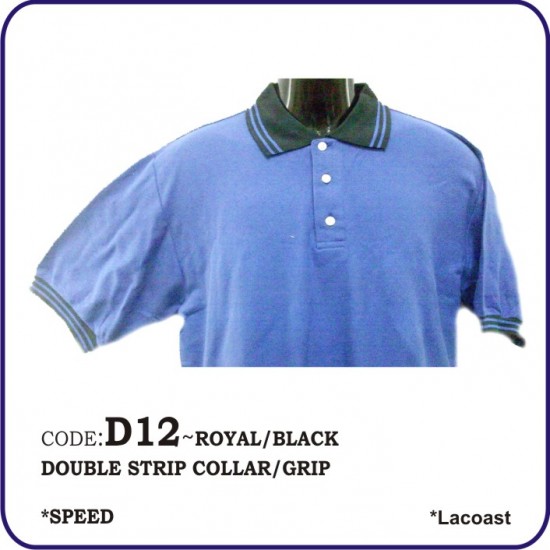 T-Shirt Lacoast D12 - Royal/Black