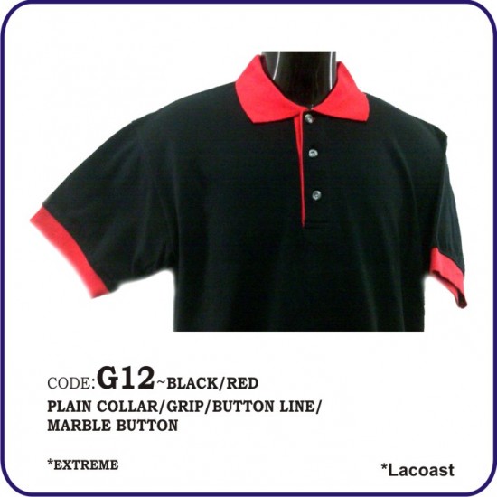 T-Shirt Lacoast G12 - Black/Red