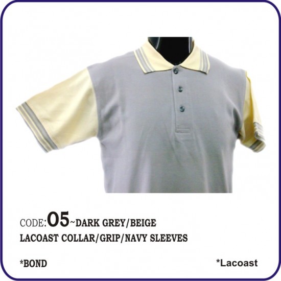 T-Shirt Lacoast O5 - Dark Grey/Beige